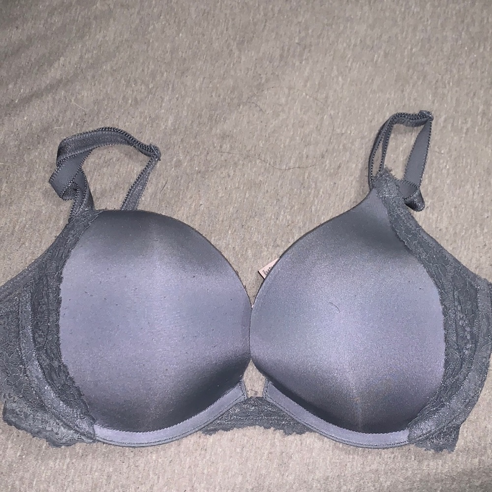 Gray Victoria secret push up bra
